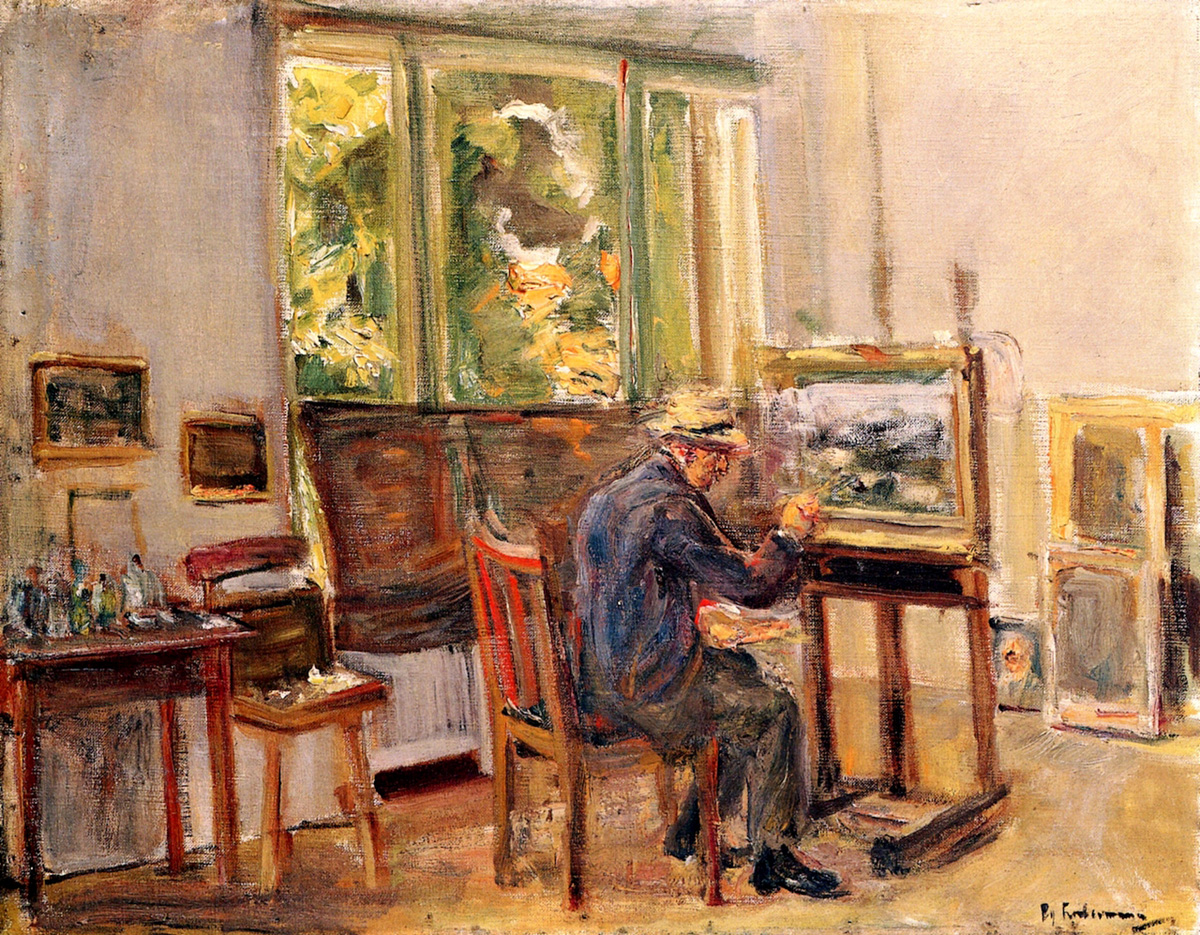 in his studio